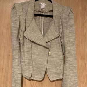 BEIGE ZIPPERED JACKET